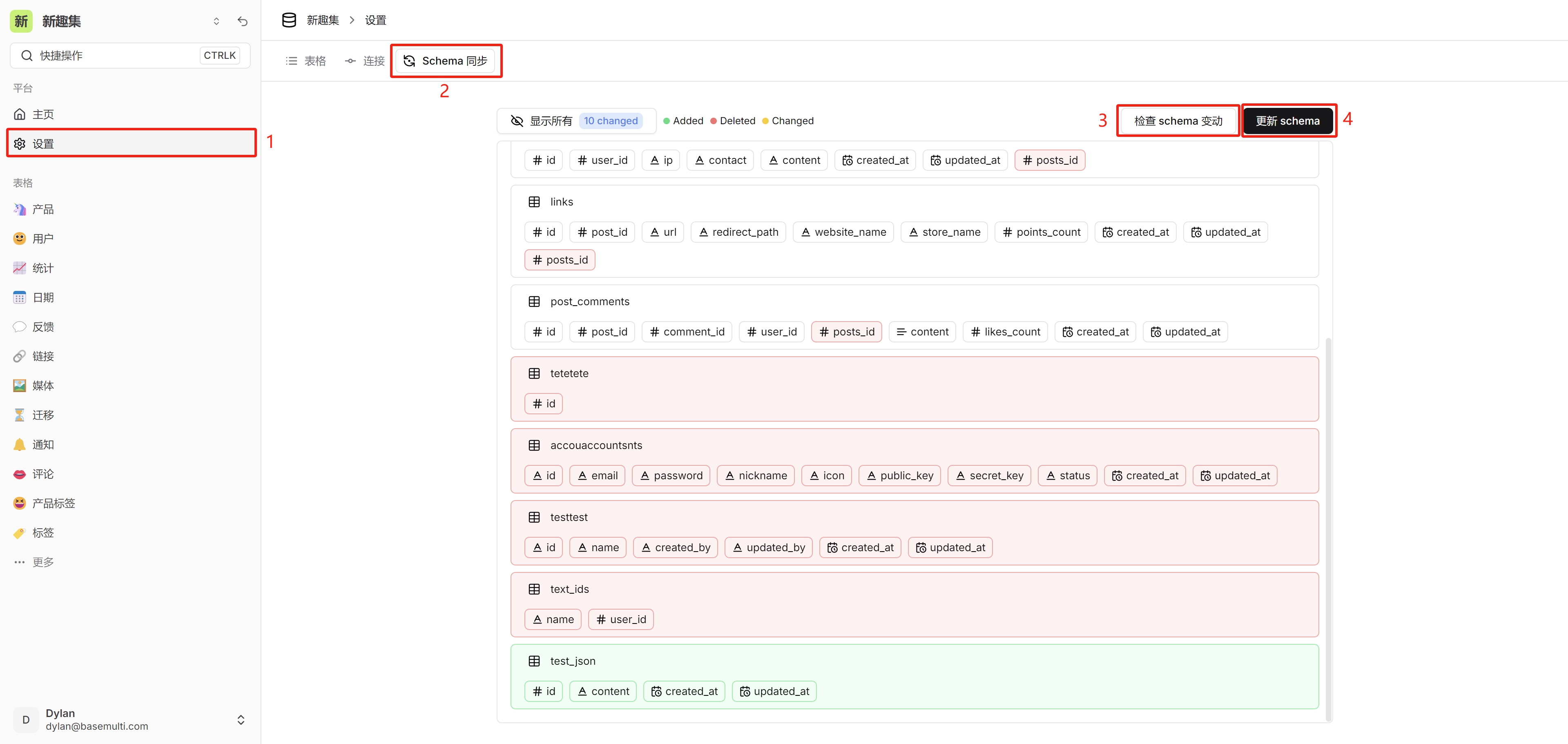 Sync Schema